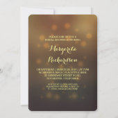 ロマンチックな森林照明のブライダルシャワー 招待状 (裏面)