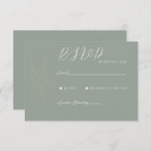 ロマンチックな森RSVPカード 出欠カード (正面/裏面)