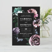 ロマンチックな植物の結婚式招待状によって置かれるV 02 招待状 (スタンド正面)