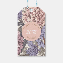 ロマンチックな植物学のスタイル誕生日パーティー ギフトタグ