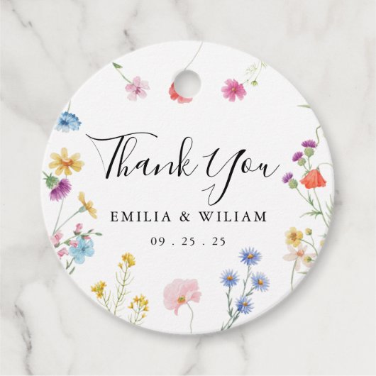 ロマンチックな植物性の野結婚花 フェイバータグ (正面)