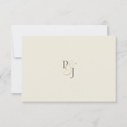 ロマンチックな植物性デイジー結婚の応答カード 出欠カード (裏面)