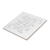 ロマンチックな植物詩書 タイル (側面)