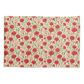 ロマンチックな植物赤カーネーションフローラ 枕カバー (裏面)