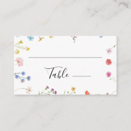 ロマンチックな植物野結婚花の座席表 プレイスカード