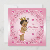 ロマンチックな民族プリンセスラブハートベビーシャワー 招待状 (正面)