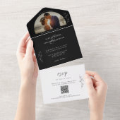 ロマンチックな気分結婚の植物写真すべてI オールインワン招待状 (貼ってはがせる)