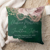 ロマンチックな水のカラーバラオンエメラルドグリーン結婚ズ クッション (ブランケット)