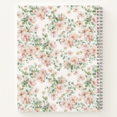 ロマンチックな水のカラーフローラ ノートブック (裏面)