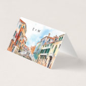 ロマンチックな水の色のイタリアンタイル座席表 (裏面)