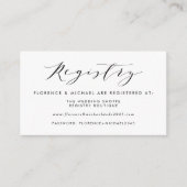 ロマンチックな水の色のウッドランド結婚ズのレジストリ エンクロージャーカード (正面)