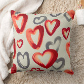 ロマンチックな水の色のハート クッション (ブランケット)