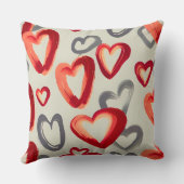 ロマンチックな水の色のハート クッション (裏面)