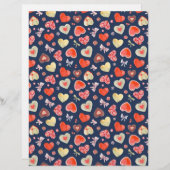 ロマンチックな水の色のハート レターヘッド (正面/裏面)