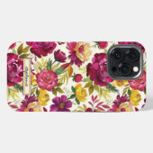 ロマンチックな水の色のバラパターン名 iPhoneケース (裏面横)