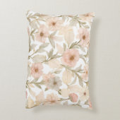 ロマンチックな水の色のフローラシームレスなパターンでDus アクセントクッション (裏面(縦))