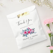 ロマンチックな水の色のフローラ結婚の感謝 フェイバーバッグ (封をした状態)