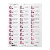 ロマンチックな水の色のフローラ結婚プラム ラベル (フルシート)