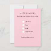 ロマンチックな水の色のフローラ結婚プラム 出欠カード (裏面)