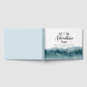 ロマンチックな水の色の森林山 ゲストブック (全面)