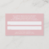 ロマンチックな水の色の花が友人カードを参照 紹介カード (裏面)