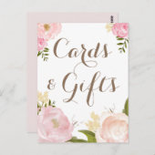 ロマンチックな水の色の花のカード&ギフト結婚ズ ポストカード (正面/裏面)