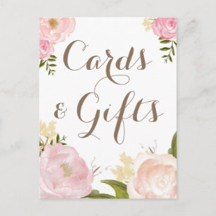ロマンチックな水の色の花のカード&ギフト結婚ズ ポストカード