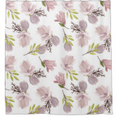 ロマンチックな水の色の花のパスタエレガントテル シャワーカーテン (正面)