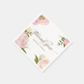 ロマンチックな水の色の花結婚の紙のナプキン スタンダードカクテルナプキン (角)