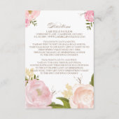 ロマンチックな水の色の花花道案内カード エンクロージャーカード (正面)