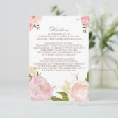 ロマンチックな水の色の花花道案内カード エンクロージャーカード (スタンド正面)