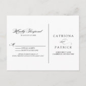 ロマンチックな水の色の花RSVPポストカードII インビテーションポストカード (裏面)