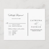 ロマンチックな水の色の花RSVP IIポストカード インビテーションポストカード (裏面)