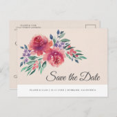 ロマンチックな水の色は日付を保存 案内ポストカード (正面/裏面)