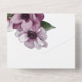 ロマンチックな水の色アネモネス オールインワン招待状 (裏面)