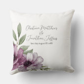 ロマンチックな水の色アネモネス クッション (裏面)