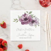 ロマンチックな水の色アネモネス スタンダードランチョンナプキン (インサイチュ)