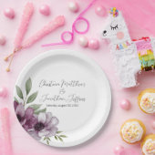 ロマンチックな水の色アネモネス ペーパープレート (パーティー)