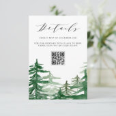 ロマンチックな水の色ウッドランドQRコード詳細 エンクロージャーカード (スタンド正面)