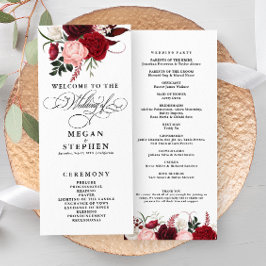 ロマンチックな水の色バーガンディフローラプログラム