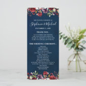 ロマンチックな水の色バーガンディーレッドネイビーバラフローラ プログラム (スタンド正面)