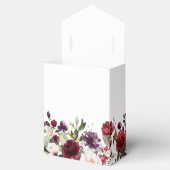 ロマンチックな水の色バーガンディーレッド赤面バラフローラ フェイバーボックス (オープン)