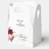 ロマンチックな水の色バーガンディ結婚フローラ フェイバーボックス (オープン)