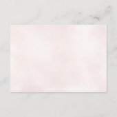 ロマンチックな水の色ピンクのバラ結婚ズの詳細 エンクロージャーカード (裏面)