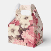 ロマンチックな水の色ピンクのバラ&リンゴの花 フェイバーボックス (裏面サイド)