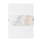 ロマンチックな水の色ピンクのバラ 招待状ベリーバンド (裏面例)