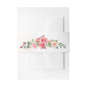 ロマンチックな水の色ピンクのバラ 招待状ベリーバンド (正面例)