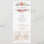 ロマンチックな水の色ピンクのバラ&書道 プログラム (正面)