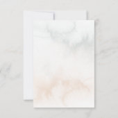 ロマンチックな水の色ピンクのバラ&書道 出欠カード (裏面)