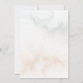 ロマンチックな水の色ピンクのバラ&書道 招待状 (裏面)